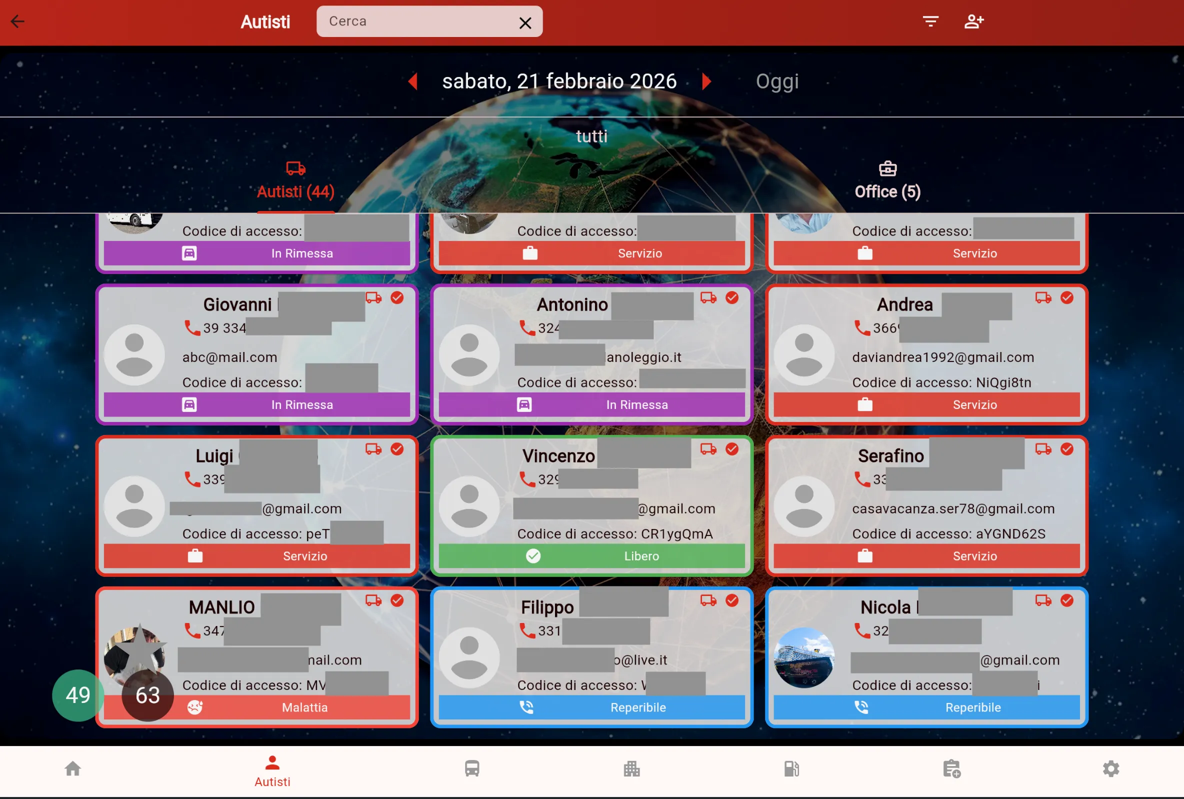 Flotta 360 — riepilogo autisti