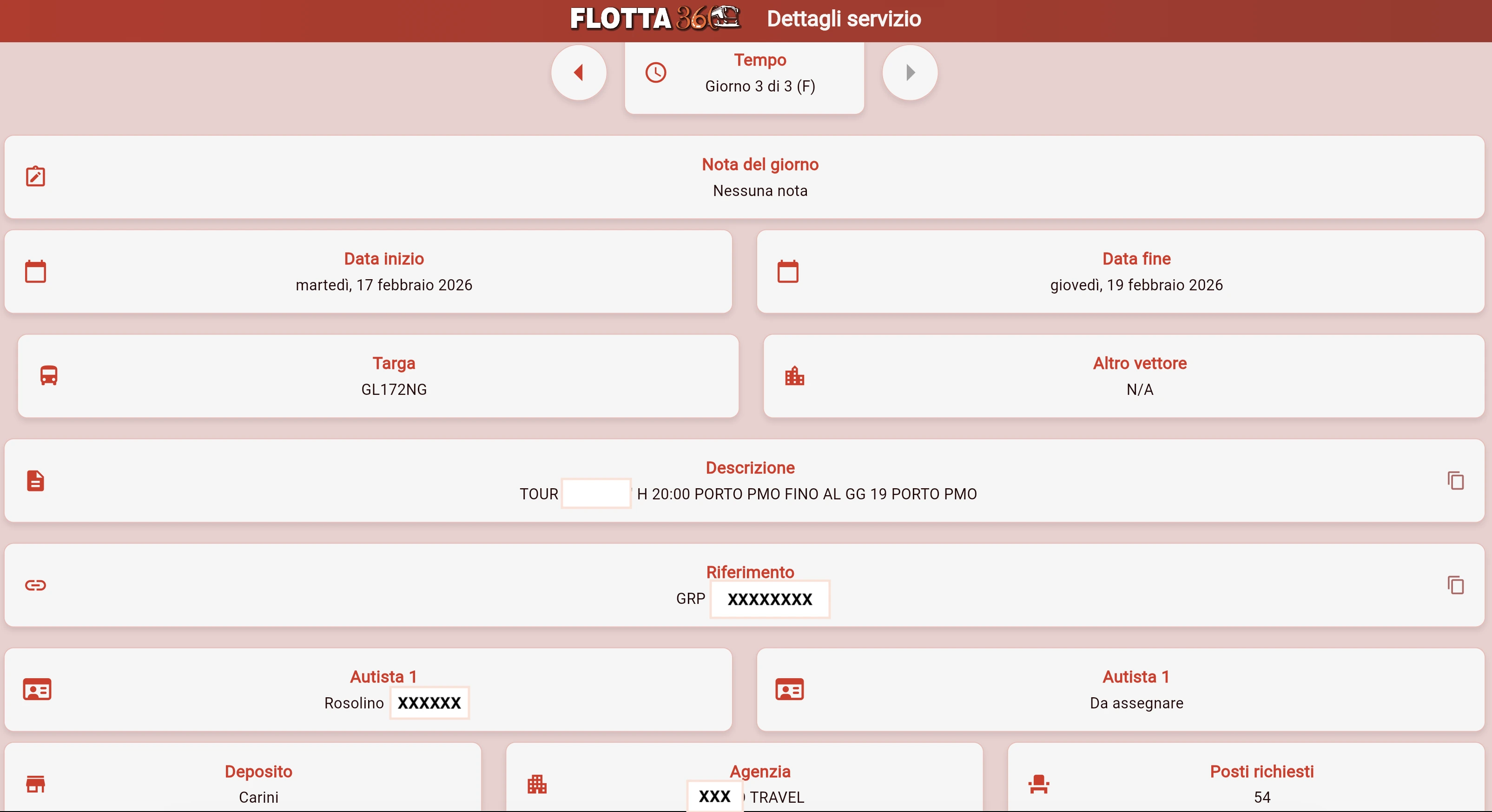 Flotta 360 — dettaglio servizio